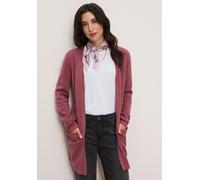 Strickjacke TAMARIS "mit Taschen, aus weicher Viskosemischung", Damen, Gr. 48/50, rosa (rose), Strick, Obermaterial: 50% Viskose, 28% Polyester, 22% Polyamid, unifarben, Basic, gerade ca. Mitte Obersc