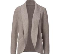 Strickjacke CLASSIC BASICS, Damen, Gr. 54, grau (taupe, ecru, meliert), 100% Baumwolle, meliert, Strickjacken Strickjacke (87468956-54) taupe, ecru, meliert