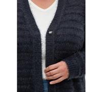 Sheego Strickjacke in langer Form mit Druckknopf 52/54 tiefblau
