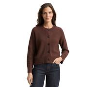 Strickjacke TOM TAILOR, Damen, Gr. XS, schwarz pecan braun melange, Strick, Obermaterial: 52% Viskose, 27% Polyester, 21% Polyamid, meliert, oversize normal, Rundhals, Rippbündchen, Strickjacken Stric