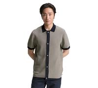 Strickjacke TOM TAILOR, Herren, Gr. M, small multicolor structure, Obermaterial: 100% Baumwolle, gestreift, regular fit taillenbedeckt, kontrastfarben, Strickjacken Strickjacke, mit Streifenmuster (93