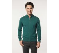 Strickjacke TOM TAILOR, Herren, Gr. XL, grün (jasper grün melange), Strick, Obermaterial: 100% Baumwolle, meliert, regular fit taillenbedeckt, ohne Ausschnitt, Rippbündchen, Strickjacken Strickjacke,