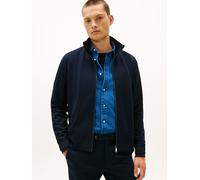 Strickjacke TOMMY HILFIGER "PERFORMANCE PUNTO MILANO", Herren, Gr. L, schwarz night navy, Strick, Obermaterial: 75% Polyester, 22% Viskose, 3% Elasthan, regular fit normal, Rippbündchen, Strickjacken 