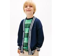 Tommy Hilfiger Jungen Varsity Rib V-Neck Cardigan Kb0kb10427 Pullover, Blue (Dark Night Navy), 14 Jahre