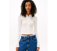 Tommy Jeans Damen Strickjacke mit Kapuze, weiss, Gr. M