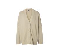 Strickjacke URBAN CLASSICS "Urban Classics Damen Ladies Big Oversized Cardigan", Damen, Gr. XL, beige (wetsand), 100% Baumwolle, unifarben, oversize, V-Ausschnitt, Strickjacken Strickjacke (18181544-X