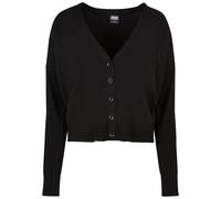 Strickjacke URBAN CLASSICS "Urban Classics Damen Ladies Eco Viscose Oversized Cardigan", Damen, Gr. S, schwarz, 52% Viskose, 28% Polyester, 20% Polyamid, unifarben, oversize, V-Ausschnitt, Strickjacke
