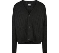 Urban Classics Herren Boxy Cardigan Sweatshirts, black, 3XL