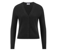 Strickjacke V-Ausschnitt aus Seide und Kaschmi Peter Hahn schwarz 42