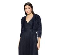 Strickjacke VERA MONT "Damen mit Struktur", Damen, Gr. L, blau (night sky), Strick, Obermaterial: 70% Polyamid, 19% Viskose, 11% Polyester, figurumspielend normal, V-Ausschnitt, Strickjacken Strickjac