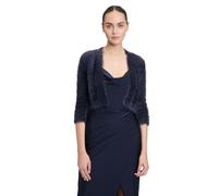 Strickjacke VERA MONT "Damen mit Struktur", Damen, Gr. XL, blau (night sky), Strick, Obermaterial: 70% Polyamid, 19% Viskose, 11% Polyester, figurumspielend normal, V-Ausschnitt, Strickjacken Strickja