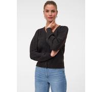 Strickjacke VERO MODA "VMDOFFY LS V-NECK CARDIGAN NOOS", Damen, Gr. L, chocolate torte detail:schwarz melange, Strick, Obermaterial: 94% Polyester, 3% Elasthan, 3% Nylon, meliert, regular fit normal, 