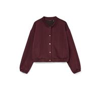 Strickjacke VERO MODA "VMJANNI LS BOMBER JRS GA", Damen, Gr. L (40), rot (winetasting), Strick, Obermaterial: 98% Polyester, 2% Elasthan, unifarben, regular fit, Rundhals, Bündchen, Strickjacken Stric