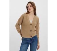 Vero Moda Cardigan mit V-Ausschnitt Modell 'LEA' in Sand, Größe S