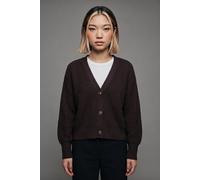 Vero Moda Strickjacke Damen VMLEA Oversized V-Ausschnitt Rippbündchen 100% Polyacryl Braun S