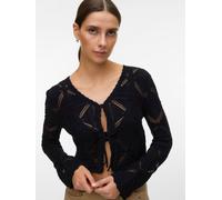 Vero Moda - VMLOLA LS V-NECK BOW CARDIGAN NOOS Black - Gr. - XS