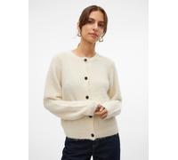 Vero Moda Strickjacke Novah – Regular Fit, Woll-Anteil, hüftlang, Knopfleiste – Birch XL