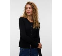 Strickjacke VERO MODA "VMWONDER LACE LS O-NECK CARDIGAN NOOS", Damen, Gr. M, schwarz, Strick, Obermaterial: 78% Viskose, 22% Polyester, unifarben, regular fit, Rundhals, Strickjacken Strickjacke, Visk