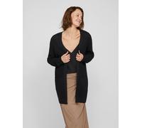 Strickjacke VILA "VIDALO L/S KNIT CARDIGAN- NOOS", Damen, Gr. XXL, schwarz, Strick, Obermaterial: 100% Baumwolle, unifarben, hüftbedeckend, V-Ausschnitt, Strickjacken Strickjacke (64867943-XXL) schwar