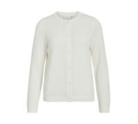 Strickjacke VILA "VIDALO O-NECK L/S KNIT CARDIGAN - NOOS", Damen, Gr. L, weiß alyssum, Obermaterial: 100% Baumwolle, unifarben, regular fit normal, Rundhals, Strickjacken Strickjacke (46710641-L) weiß