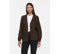 Strickjacke VILA "VILAMPE OPEN L/S KNIT CARDIGAN-NOOS", Damen, Gr. S, coffee bean, Strick, Obermaterial: 70% Polyester, 21% Nylon, 8% Wolle, 1% Elasthan, unifarben, normal normal, V-Ausschnitt, Bündch