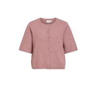 Strickjacke VILA "VILIGA 2/4 O-NECK KNIT CARDIGAN - NOOS", Damen, Gr. M, nostalgia rose detail:melange, Obermaterial: 97% Polyester, 3% Elasthan, meliert, regular fit normal, Rundhals, Strickjacken St