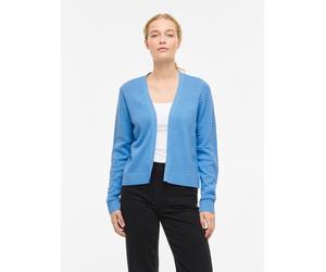 Strickjacke VILA "VILOLLO SHORT L/S KNIT CARDIGAN - NOOS", Damen, Gr. M, all aboard, Strick, Obermaterial: 100% Baumwolle, unifarben, regular fit normal, V-Ausschnitt, Rippstrickbündchen, Strickjacken