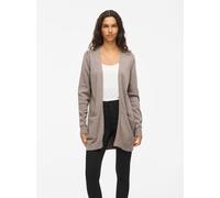 Strickjacke VILA "VIRIL OPEN L/S KNIT CARDIGAN - NOOS", Herren, Gr. XXL, falcon detail:melange, Strick, Obermaterial: 50% Viskose, 27% Nylon, 23% Polyester, meliert, regular fit hüftbedeckend, V-Aussc