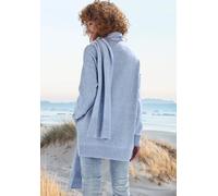 Strickjacke VIVANCE, Damen, Gr. 40/42, bleu meliert, Strick, Obermaterial: 53% Polyester, 37% Polyacryl, 10% Polyamid, meliert, figurumspielend Po-bedeckend, ohne Ausschnitt, Strickjacken, aus kuschel