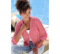 Strickjacke VIVANCE, Damen, Gr. 40/42, lila (beere), Strick, Obermaterial: 100% Polyacryl, unifarben, modisch, figurumspielend, tiefer V-Ausschnitt, Langarm, Strickjacken, mit Haken-Verschluss (218167