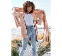 Strickjacke VIVANCE, Damen, Gr. 40/42, beige meliert, Strick, Obermaterial: 53% Polyester, 37% Polyacryl, 10% Polyamid, meliert, figurumspielend Po-bedeckend, ohne Ausschnitt, Strickjacken, aus kusche