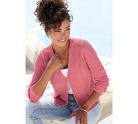 Strickjacke VIVANCE, Damen, Gr. 40/42, lila (beere), Strick, Obermaterial: 100% Polyacryl, unifarben, modisch, figurumspielend, tiefer V-Ausschnitt, Langarm, Strickjacken, mit Haken-Verschluss (218167