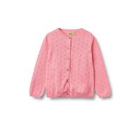 Strickjacke WHEAT "WHEAT Knit Cardigan Maia", Mädchen, Gr. 98, pink (bubblegum), 100% Baumwolle (Bio), unifarben, normal, Rundhals, Strickjacken Strickjacke (22834045-98) bubblegum