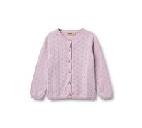 Strickjacke WHEAT "WHEAT Knit Cardigan Maia", Mädchen, Gr. 98, rosa (lavender), 100% Baumwolle (Bio), unifarben, normal, Rundhals, Strickjacken Strickjacke (44516407-98) lavender