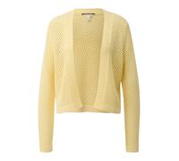 Q/S designed by - Kurze Strickjacke mit modischem Lochmuster gelb - Gr. - XXL