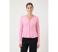 Strickjacke Y.A.S "YASDOLLY LS KNIT CARDIGAN S. NOOS", Damen, Gr. S, moonlite mauve, Strick, Obermaterial: 53% Polyester, 21% Polyacryl, 10% Wolle, 10% Nylon, 6% Elasthan, unifarben, kurz, Rundhals, S