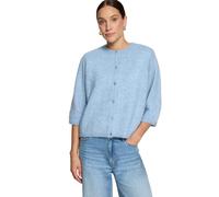 Strickjacke ZERO "Damen mit Knöpfen", Damen, Gr. 42, ashley blau melange, Strick, Obermaterial: 40% Polyacryl, 25% Wolle, 20% Polyamid, 15% Alpaka, oversize normal, Rundhals, Strickjacken Strickjacke,