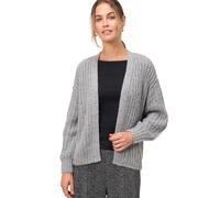 Strickjacke ZERO "Damen offener Style", Damen, Gr. M, grau melange, Strick, Obermaterial: 55% Polyacryl, 30% Polyester, 8% Polyamid, 7% Wolle, unifarben, figurumspielend normal, V-Ausschnitt, weit Bün