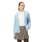 Strickjacke ZERO "Damen offener Style", Damen, Gr. S, soft chambray melange, Strick, Obermaterial: 5% Wolle, 49% Polyester, 21% Polyester, 8% Polyacryl, 15% Polyamid, 2% Elasthan. Füllung:, aufgeraut,
