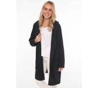 Strickjacke ZWILLINGSHERZ ""Annabell"", Damen, schwarz, Strick, Obermaterial: 60% Polyamid, 20% Polyester, 15% Wolle, 5% Alpaka, unifarben, comfort fit ca. Mitte Oberschenkel, V-Ausschnitt, Strickjack