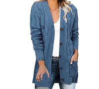 Strickjacken Für Damen Sommer Kurzblazer Festlich Strickjacke Mode Pullover Knöpfe Leicht Trachtenjacke Warm Kurz Trachten Dirndl Jacke Strickweste Strickmantel Lang Elegante Wolljacke