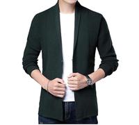 Strickjacken Für Herren - Streetwear Fashion Woll Slim Strickjacke Herren Pullover Casual Mäntel Jacke Herren Kleidung Grün M