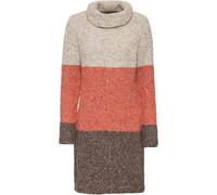 Strickkleid BONPRIX "Strickkleid", Damen, Gr. 32/34 (XS), N-Gr, braun (dunkelbraun, orange, beige meliert), Obermaterial: 52% Polyester, 22% Polyacryl, 19% Baumwolle, 6% Wolle, 1% Elasthan, loose fit,