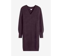 Strickkleid BONPRIX "Strickkleid", Damen, Gr. 40/42 (M), N-Gr, lila (pflaume meliert), Rücken: 67% Polyacryl, 30% Polyester, 3% Elasthan. Vorderteil: 67% Polyacryl, 30% Polyester, 3% Elasthan. Ärmel: 