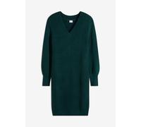 Strickkleid BONPRIX "Strickkleid", Damen, Gr. 44/46 (L), N-Gr, grün (tiefgrün), Obermaterial: 67% Polyacryl, 30% Polyester, 3% Elasthan, loose fit, Kleider Strickkleid, für besondere Anlässe, elastisc