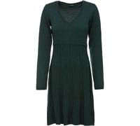 Strickkleid BONPRIX, Damen, Gr. 44/46 (L), N-Gr, grün (tiefgrün), Obermaterial: 50% Baumwolle, 50% Polyacryl, A-Linie, Kleider Strickkleid, für stilvollen Auftritt, aus Baumwolle und Polyacryl, mit Ri