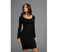 Strickkleid AJC, Damen, Gr. 36, N-Gr, schwarz, Feinstrick, Obermaterial: 70% Viskose, 30% Polyamid, unifarben, Basic, figurbetont kurz, Rundhals, Kleider Strickkleid, figurbetont, aus Viskose und Poly