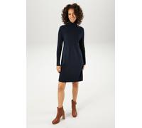 Strickkleid ANISTON CASUAL, Damen, Gr. 36, N-Gr, blau (marine), Feinstrick, Obermaterial: 50% Viskose, 28% Polyester, 22% Polyamid, unifarben, figurumspielend kniefrei, Rippstrickbündchen, Kleider Str