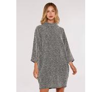 Strickkleid APRICOT "Boucle Cocoon Dress", Damen, Gr. L (40), N-Gr, schwarz, Strick, Obermaterial: 64% Polyester PES. 36% Baumwolle CO., Kleider Strickkleid, mit Mock Neck (29558904-L) schwarz