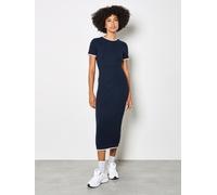 Strickkleid APRICOT "Midi-Kleid mit Zopfmuster", Damen, Gr. M (38), N-Gr, blau (navy), Strick, Obermaterial: 30% Polyester PES. 28% Viskose CV. 24% sonstige Fasern AF. 18% Polyamid PA., uni, Kleider S